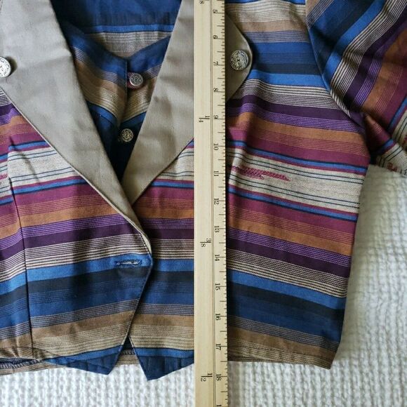 NWT VTG Circle T Marilyn Lenox Blue El Rancho Cropped Shirt Western Rodeo Size M - Picture 9 of 10